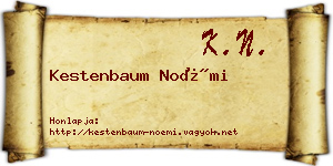 Kestenbaum Noémi névjegykártya